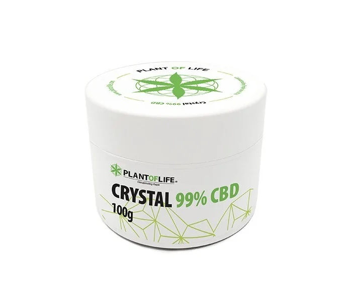 cristaux de cbd 99% pur plant of life 100 grammes