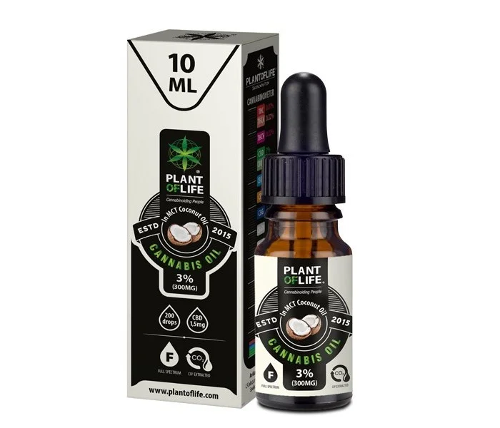 Huile de CBD 3% full spectrum coconut