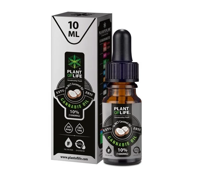 Huile full spectrum de CBD 10% coconut Plant of Life 10ml