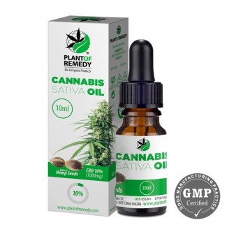 Huile de CBD 10% à l'huile de graines de chanvre 10ml Plant Of Remedy