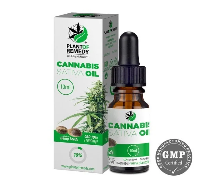 Huile de CBD 10% à l'huile de graines de chanvre 10ml Plant Of Remedy