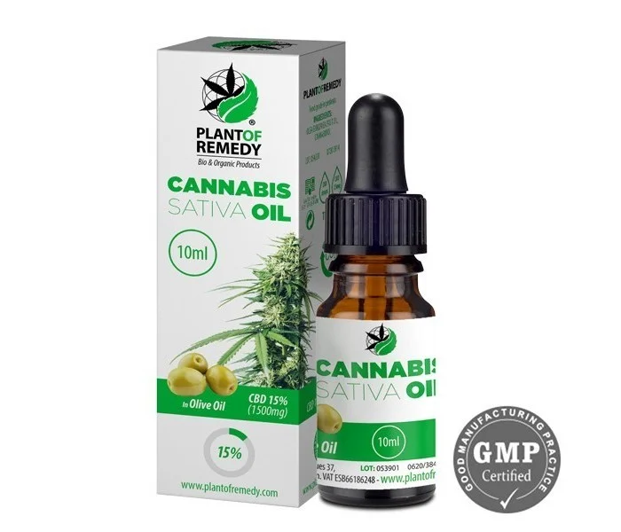 Huile de CBD 15% PLANT OF REMEDY à l'huile d'olive 10 ml