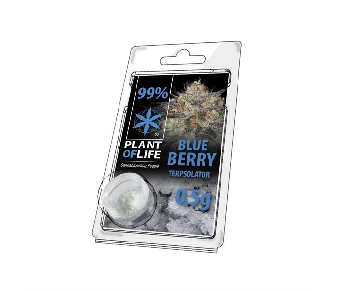 Cristaux de CBD 99% pur Blueberry 500mg