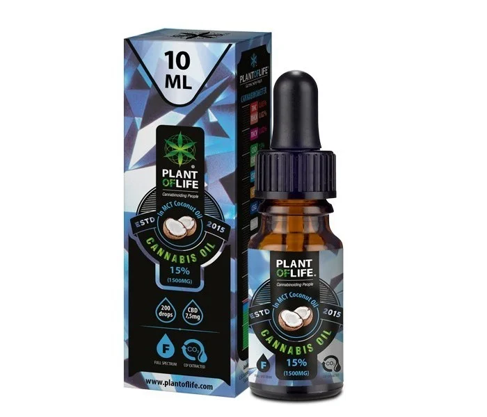 Huile full spectrum de CBD 15% coconut Plant of Life 10ml