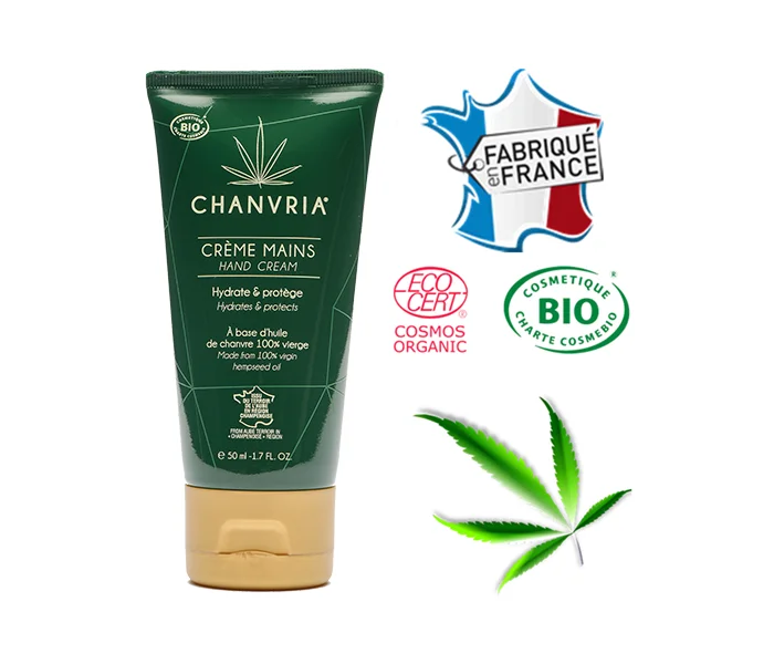 CHANVRIA soin pour les mains huile de chanvre bio (fabriqué en france)