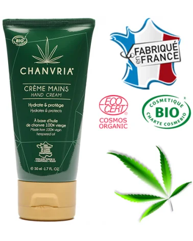 CHANVRIA soin pour les mains huile de chanvre bio (fabriqué en france)