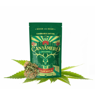 Fleur CBD sour apple pas cher. EL canyamero CBD flowers disponible en 1g-2g-5g-10g