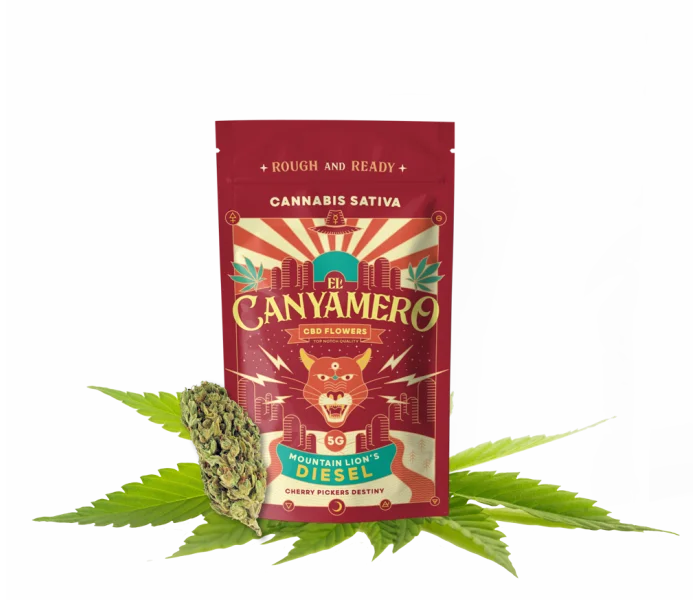 Fleur CBD Diesel pas cher. EL canyamero CBD flowers disponible en 1g-2g-5g-10g