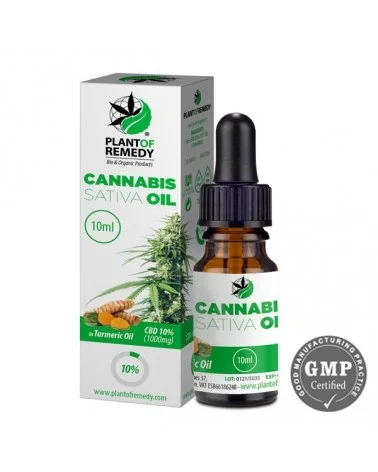 Huile de CBD 10% à l'huile de curcuma 10ml Plant Of Remedy-cannabis sativa oil