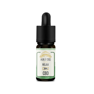 Huile de CBD 20% Relax en isolat de chez Greeneo