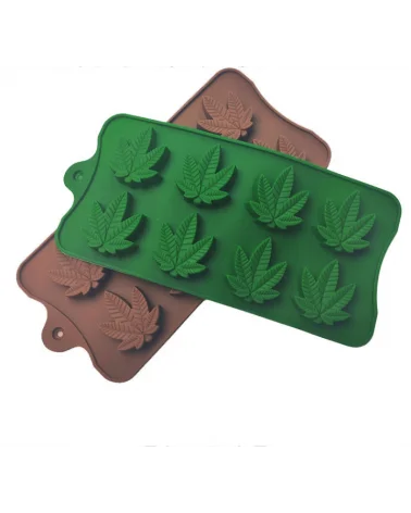 Moule gâteau et glaçon feuilles de cannabis (Vert)
