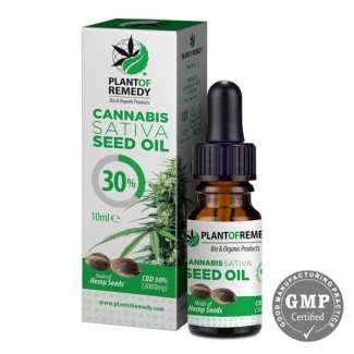 Huile de CBD 30% à l'huile de graines de chanvre 10ml Plant Of Remedy