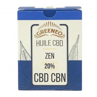 Huile ZEN de CBD + CBN à 20% de la marque GREENEO