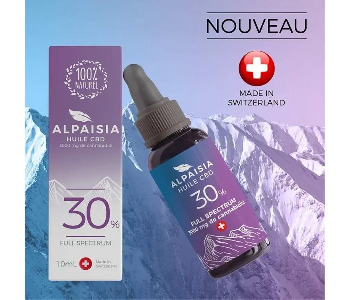 huile de cbd full spectrum alpaisia 30% spectre complet - cannabidiol 3000mg