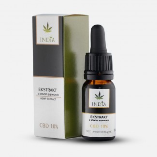 Huile CBD 10 % India 10 ml contient 9000 mg d'huile de chanvre et 1000 mg de cannabidiol