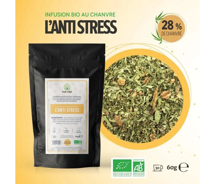 infusion au chanvre Anti Stress de la marque POP CBD