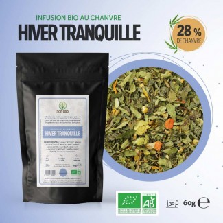 Infusion au chanvre BIO HIVER TRANQUILLE de la marque POP CBD