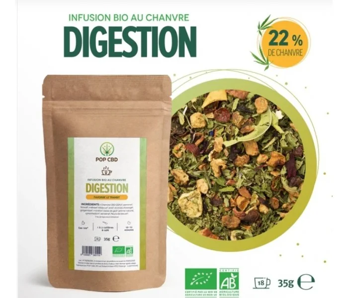 Infusion au chanvre BIO DIGESTION de la marque POP CBD