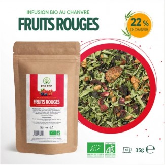 Infusion au chanvre BIO FRUITS ROUGES de la marque POP CBD