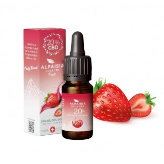 huile de cbd 20% alpaisia broad spectrum parfum fraise des bois