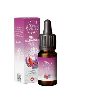huile de cbd broad spectrum alpaisia 10% parfum pastèque/violette