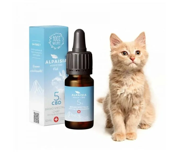 Huile Alpaisia 5% de CBD pour chat arôme Poisson