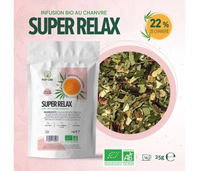 BIO SUPER RELAX POP CBD Infusion Chanvre