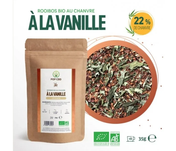 Infusion Chanvre ROOIBOS à la Vanille POP CBD détente