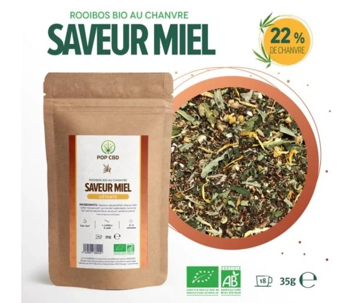 Infusion détente au Chanvre ROOIBOS au miel POP CBD