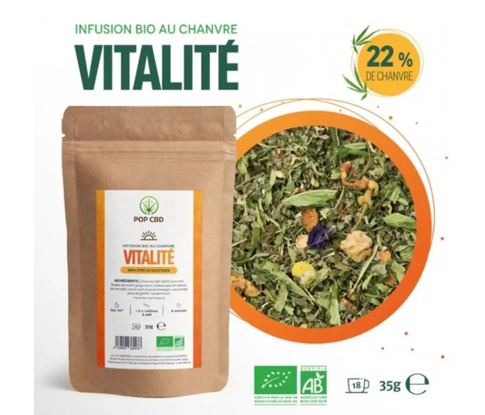 Découvrez l'infusion au chanvre VITALITE POP CBD