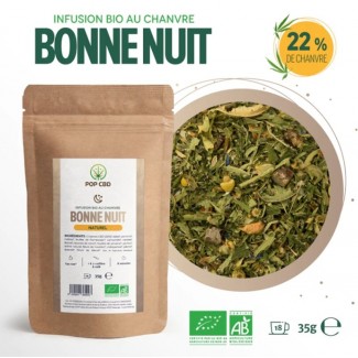 Infusion au chanvre CBD bonne nuit POP CBD