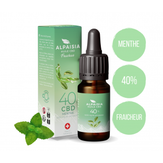 Huile de CBD 40% ALPAISIA Menthe broad spectrum