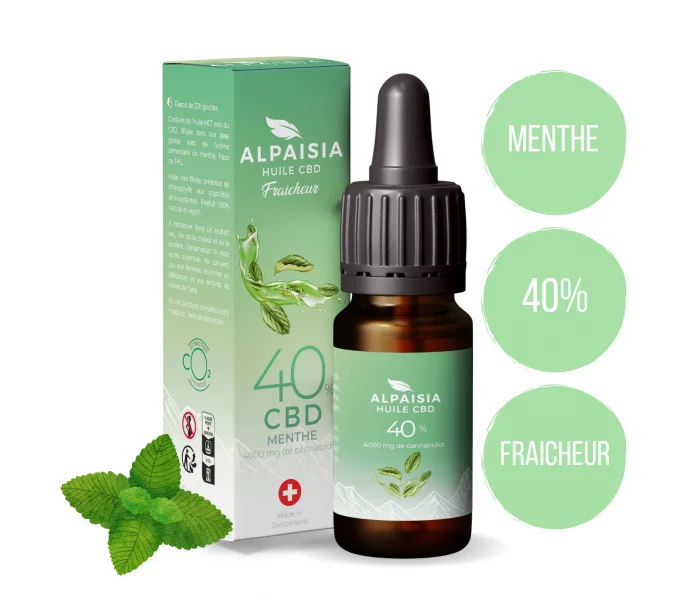 Huile de CBD 40% ALPAISIA Menthe broad spectrum