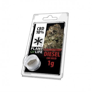 CBD solide 10% STRAWBERRY DIESEL 1g (résine jelly pollen) PLANT of LIFE