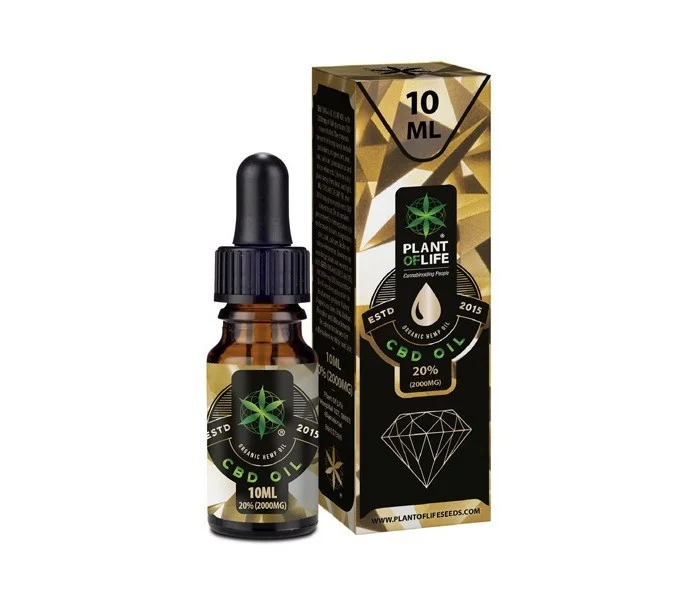 Huile de CBD 20% full spectrum de chez Plant of Life - 10 ml avec pipette