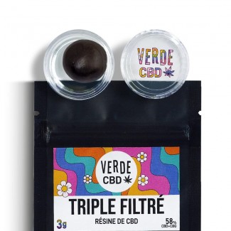 Résine 58% CBD et CBG TRIPLE FILTRÉ