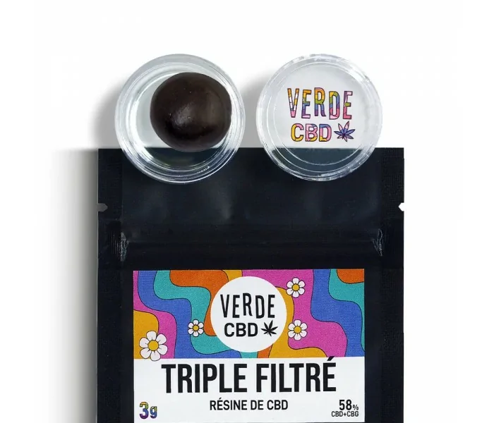 Résine 58% CBD et CBG TRIPLE FILTRÉ