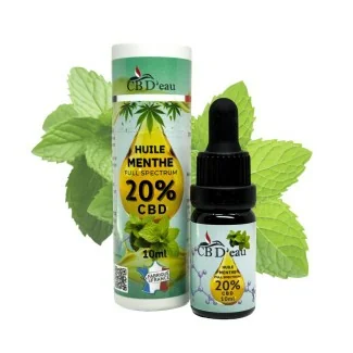 Huile CBD 20% full spectrum Menthe. effet d'entourage