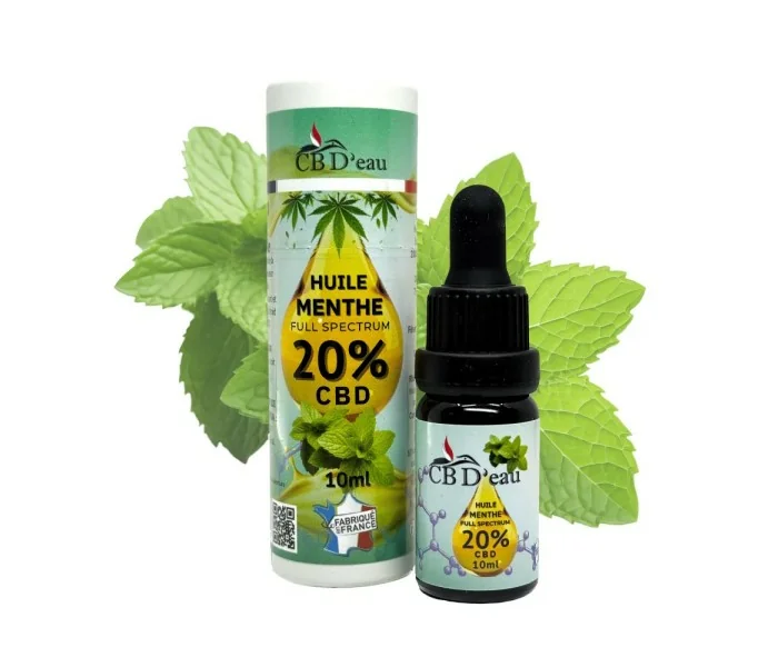 Huile CBD 20% full spectrum Menthe. effet d'entourage