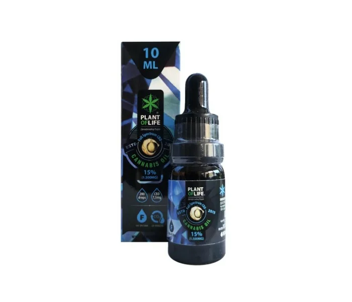 Huile de CBD 15% full spectrum de chez plant of life