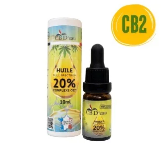Huile CB2 20% Full Spectrum 10ml cbdeau