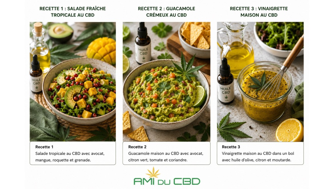 Comment incorporer le CBD dans vos salades, guacamole et assaisonnements